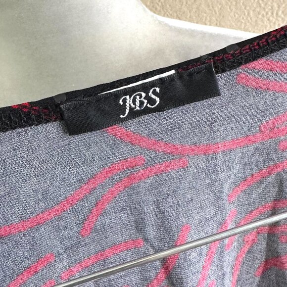 JBS Vintage 90s Black Floral Faux Wrap Sequin Blouse Top - Picture 5 of 5